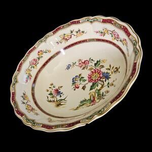 Vintage Grindley Marlborough Royal Petal Oval Bowl 9.5 Floral England